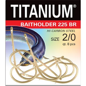 Rybářský háček Háček TITANIUM BAIT.225 BR 2/0 (Pro lov uhořů nenalezneme nic lepšího než háčky Robinson Titanium Baitholder 225BR.)