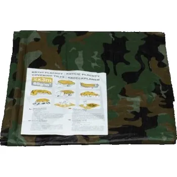 Krycí plachta M.A.T. Group Krycí plachta s kovovými oky maskovací - rozměr 4 x 6 m