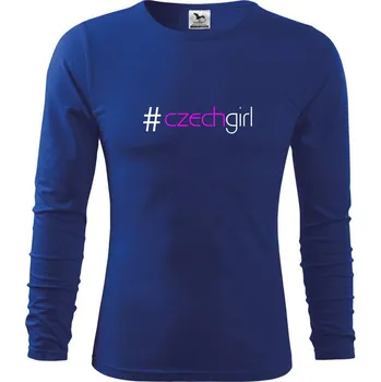 Chlapecké tričko Hashtag czechgirl - Triko dětské Long Sleeve - 122 cm/6 let ( Královská modrá )
