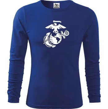 Chlapecké tričko United Marines logo - Triko dětské Long Sleeve - 122 cm/6 let ( Královská modrá )