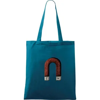Magnet kresba - Taška bavlněná - 42 x 38 cm ( Petrolejová )