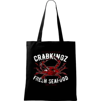 Nákupní taška Crab seafood - Taška bavlněná - 42 x 38 cm ( Černá )