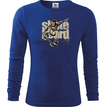 Chlapecké tričko Skate bad boy maskáč - Triko dětské Long Sleeve - 122 cm/6 let ( Královská modrá )