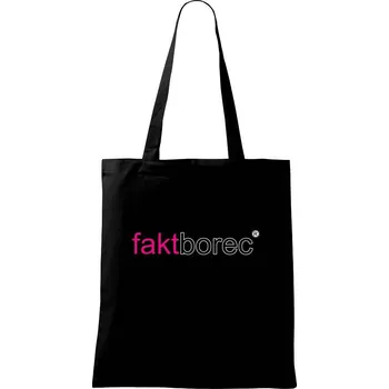 Nákupní taška FaktBorec - Taška bavlněná - 42 x 38 cm ( Černá )