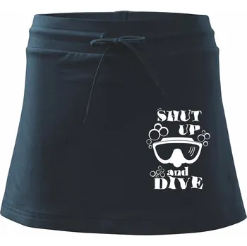 Dámská sukně Shut up and dive - Sportovní sukně - two in one - XL ( Námořní modrá (velmi tmavá - téměř černá) )
