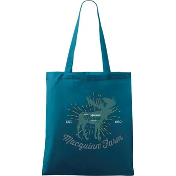 Moose farm - Taška bavlněná - 42 x 38 cm ( Petrolejová )