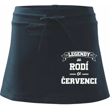 Dámská sukně Legendy se rodí v červenci - Sportovní sukně - two in one - M ( Námořní modrá (velmi tmavá - téměř černá) )