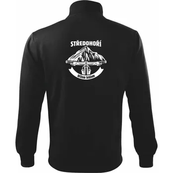 Pánská mikina České středohoří křížem krážem - Mikina bez kapuce Adventure - XL ( Černá )