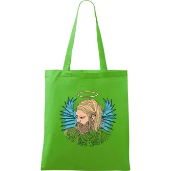 Anděl malovaný - muž (Pecka design) - Taška bavlněná - 42 x 38 cm ( Apple Green )