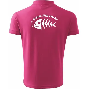 Pánská košile Rybaření - Serial fish killer - Polokošile pánská Pique Polo 203 - M ( Purpurová )