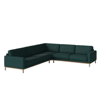 Sedací souprava North, Čalounění Baize dust blue, Podnož Olejovaný dub