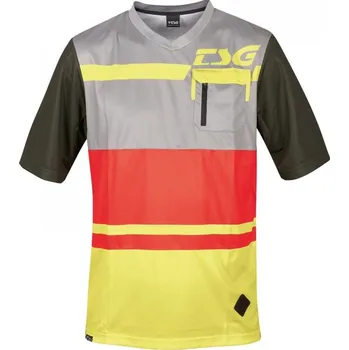 cyklistický dres TSG triko - SP5 jersey s/s red limeyellow (499) velikost: L