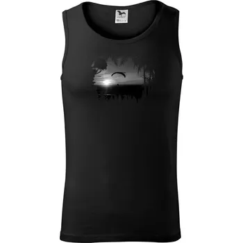 Pánské termoprádlo Fotka paragliding černobílá - Tílko pánské Core - S ( Černá )