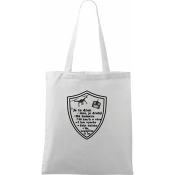 Dron otázky - Taška bavlněná - 42 x 38 cm ( Bílá )