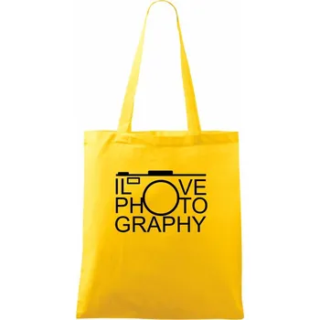 I love photography - Taška bavlněná - 42 x 38 cm ( Žlutá )