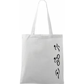 Nákupní taška Triathlon na výšku - Taška bavlněná - 42 x 38 cm ( Bílá )