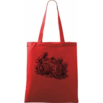 Foťák kreslený beruška - Taška bavlněná - 42 x 38 cm ( Červená )