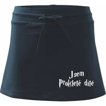 Dámské oblečení Prokleté dítě - Sportovní sukně - two in one - L ( Námořní modrá (velmi tmavá - téměř černá) )