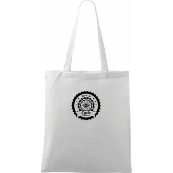 Nákupní taška Born to cycle - kolo - Taška bavlněná - 42 x 38 cm ( Bílá )