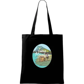 Nákupní taška A beatiful place called mountains - Taška bavlněná - 42 x 38 cm ( Černá )