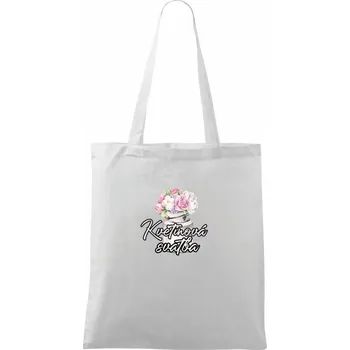 Nákupní taška Květinová svatba 4 - Taška bavlněná - 42 x 38 cm ( Bílá )