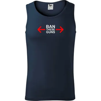 Ban these guns - Tílko pánské Core - S ( Námořní modrá (velmi tmavá - téměř černá) )