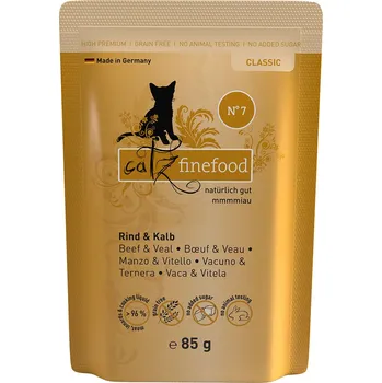 Krmivo pro kočku catz finefood – No. 7 hovězí a telecí, 16× 85 g