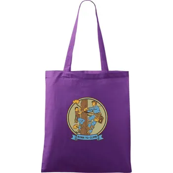 Born to Climb mladí - Taška bavlněná - 42 x 38 cm ( Fialová )