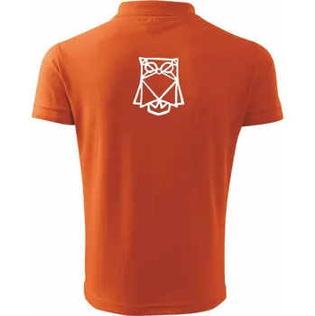 Pánská košile Geometrire - sova jednoduchá - Polokošile pánská Pique Polo 203 - XL ( Oranžová )