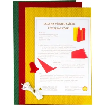 Sada na výrobu přírodních svíček z včelího vosku - velká