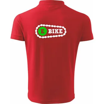 Pánská košile Ebike řetěz - Polokošile pánská Pique Polo 203 - 2XL ( Červená )