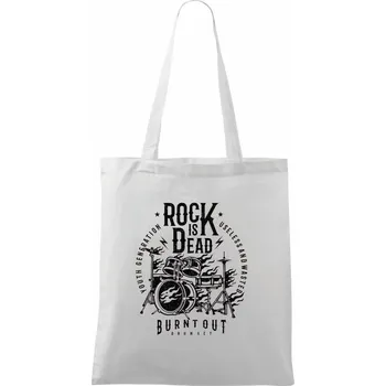 Rock Is Dead 2 - Taška bavlněná - 42 x 38 cm ( Bílá )