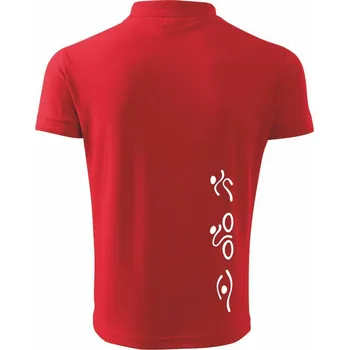 Pánská košile Triathlon na výšku - Polokošile pánská Pique Polo 203 - S ( Červená )
