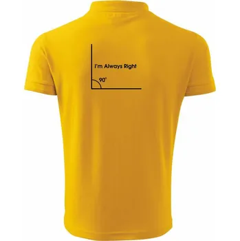Pánská košile I'm Always Right - Polokošile pánská Pique Polo 203 - 4XL ( Žlutá )