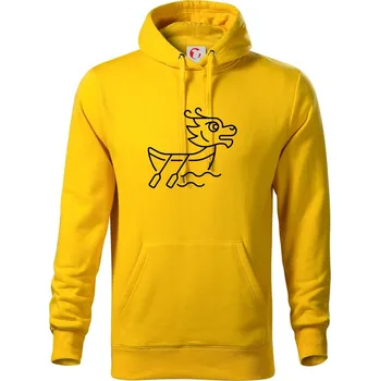 Pánská mikina Dračí loď jednoduchá - Mikina pánská Cape s kapucí - XL ( Žlutá )