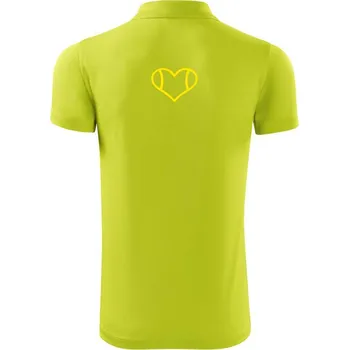 Pánská košile Tenisové srdce - Polokošile Victory sportovní (dresovina) - 3XL ( Limetková )