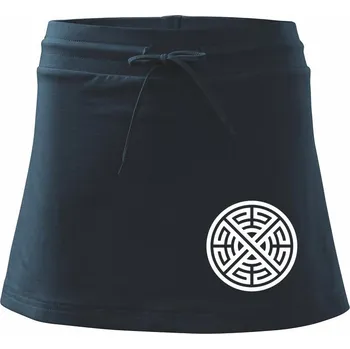 Dámská sukně Keltský kruh - Sportovní sukně - two in one - L ( Námořní modrá (velmi tmavá - téměř černá) )