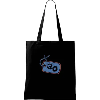 Nákupní taška 30 na krku - Taška bavlněná - 42 x 38 cm ( Černá )