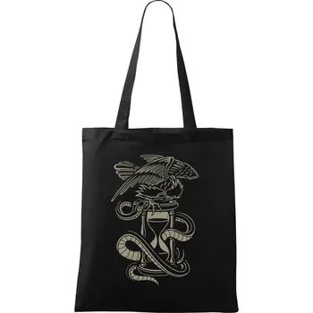 Nákupní taška Hourglass - Taška bavlněná - 42 x 38 cm ( Černá )