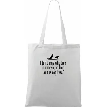 Nákupní taška i dont care - dog - Taška bavlněná - 42 x 38 cm ( Bílá )