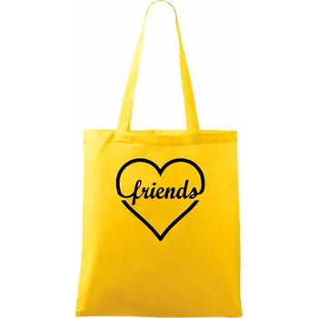 Nákupní taška Friends (párové triko) - Taška bavlněná - 42 x 38 cm ( Žlutá )