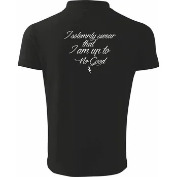 Pánská košile I solemnly swear that I'm up to no good - Polokošile pánská Pique Polo 203 - 4XL ( Černá )