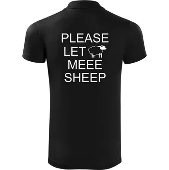 Pánská košile Please let meee sheep - Polokošile Victory sportovní (dresovina) - S ( Černá )