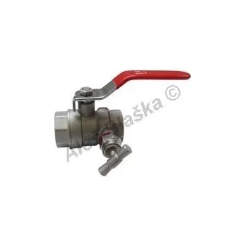 Vodovodní kohout Kulový kohout (ventil) s odvodněním FF - s vypouštěním - 5/4" 115