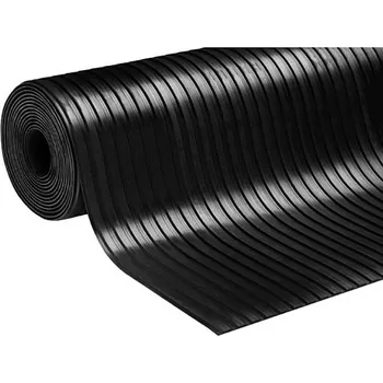 Rohožka Gumová průmyslová protiskluzová rohož FLOMA Wide Grooves (hrubé rýhování) - délka 10 m, šířka 125 cm, výška 0,4 cm