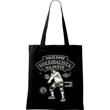 Nákupní taška Nejlepší volejbalista na světě - Taška bavlněná - 42 x 38 cm ( Černá )