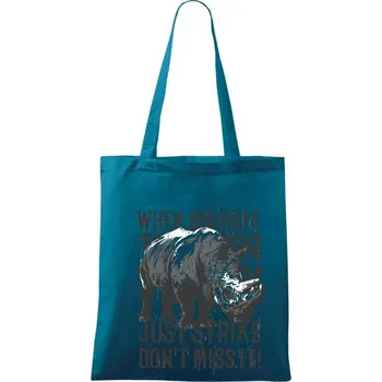 Rhino strike - Taška bavlněná - 42 x 38 cm ( Petrolejová )