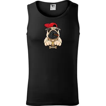 Pánské termoprádlo Mopsík hip hop - Tílko pánské Core - XL ( Černá )