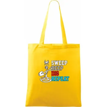 Nákupní taška Sweep Beep Dig Repeat - Taška bavlněná - 42 x 38 cm ( Žlutá )