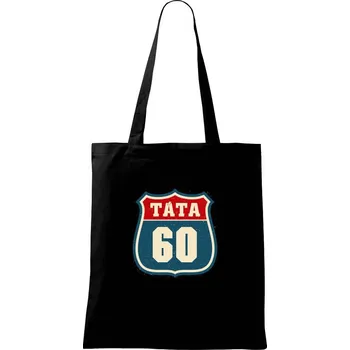 Nákupní taška Táta 60 - Taška bavlněná - 42 x 38 cm ( Černá )